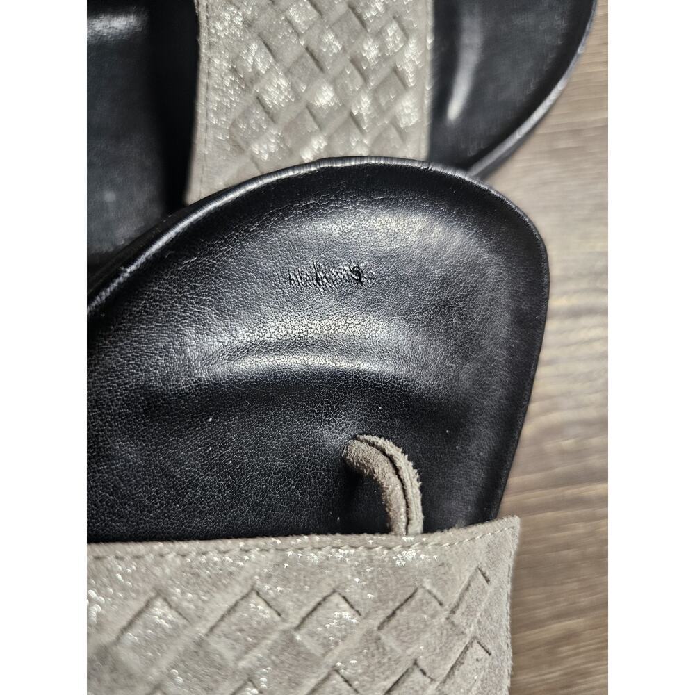 Donald Pliner FIFI Thong Sandal Woven Slide Gray Leather size 8.5 - Picture 10 of 10
